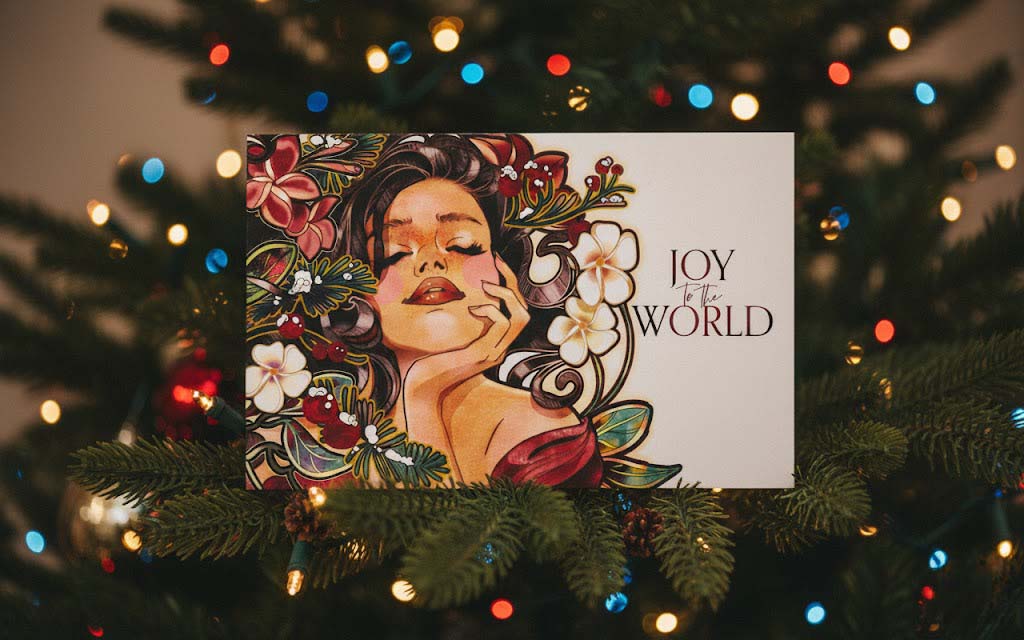 Joy to the World – Tropical Christmas Greeting Cards (Set of 5)