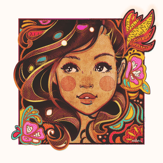 Brown Eyed Girl-12x12 Print