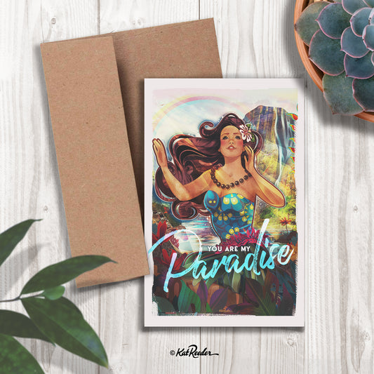 Aloha 'Oe - Tarjeta de felicitación 5x7