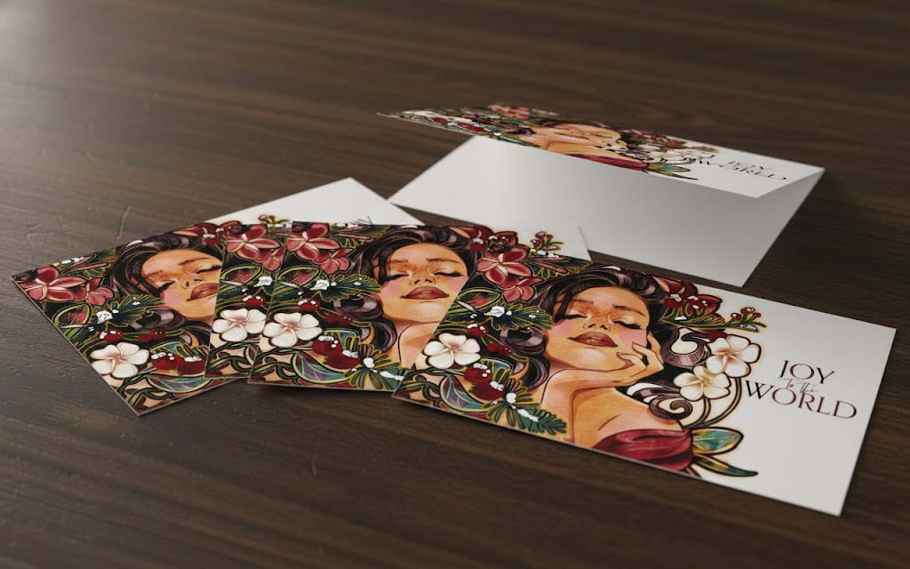 Joy to the World – Tropical Christmas Greeting Cards (Set of 5)