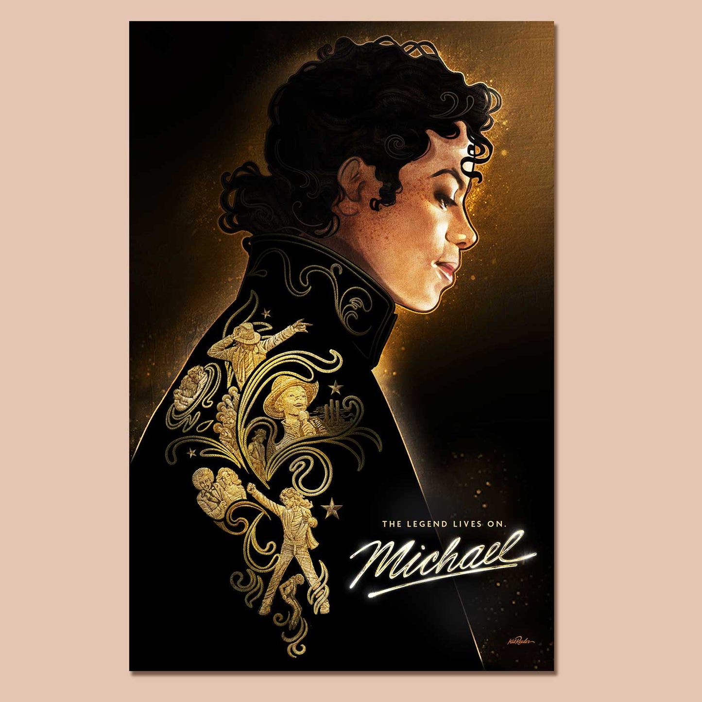 Michael Jackson Movie Poster Print 11x17 | King of Pop Art by Kat Reeder
