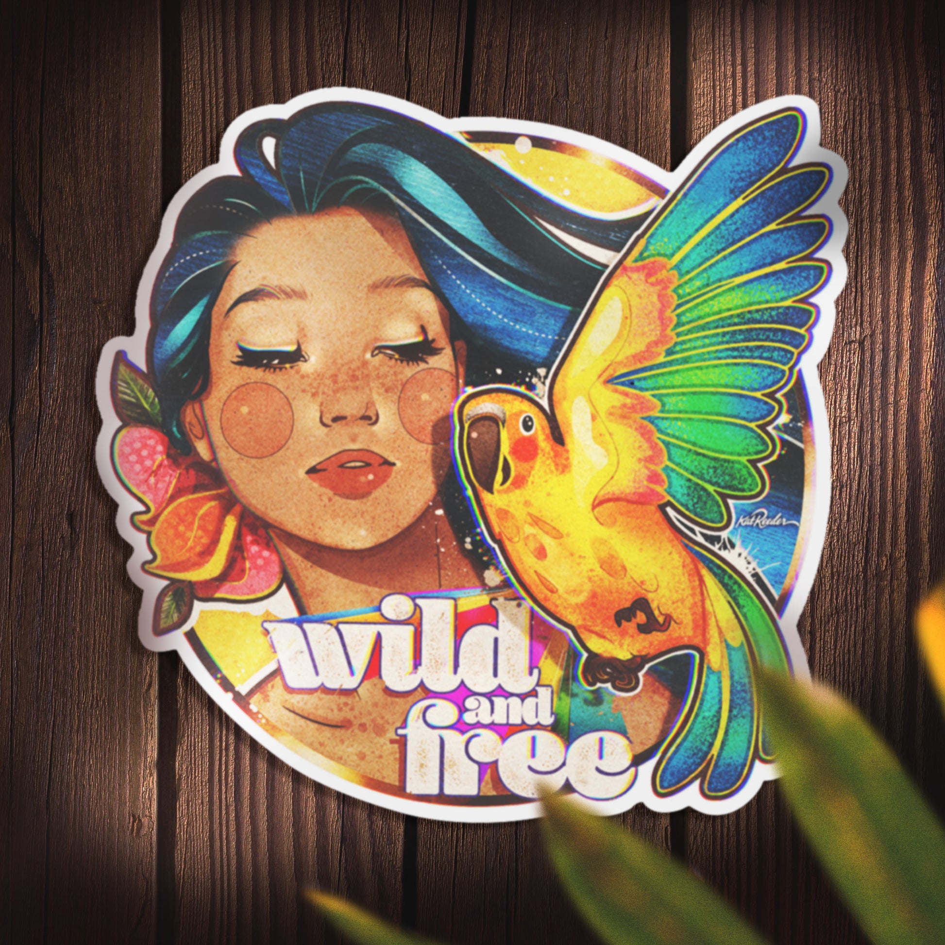vintage hawaiian stickers, tropical boho decals, brazilian sticker, vintage tropical art decal